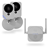 Show product details for Blue Wireless Outdoor Camera Kit - Pearl Gray